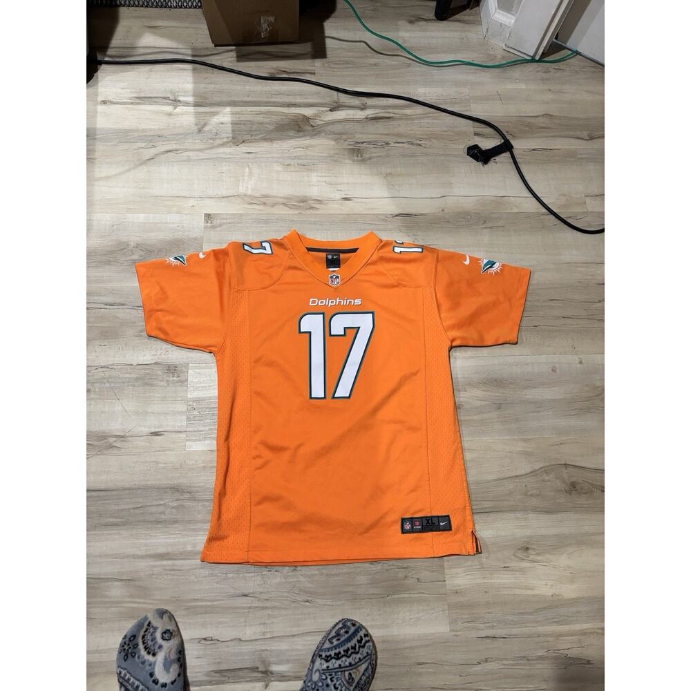 Ryan Tannehill 17 Miami Dolphins Unisex Jersey Orange NFL Football XL Yth 18/20